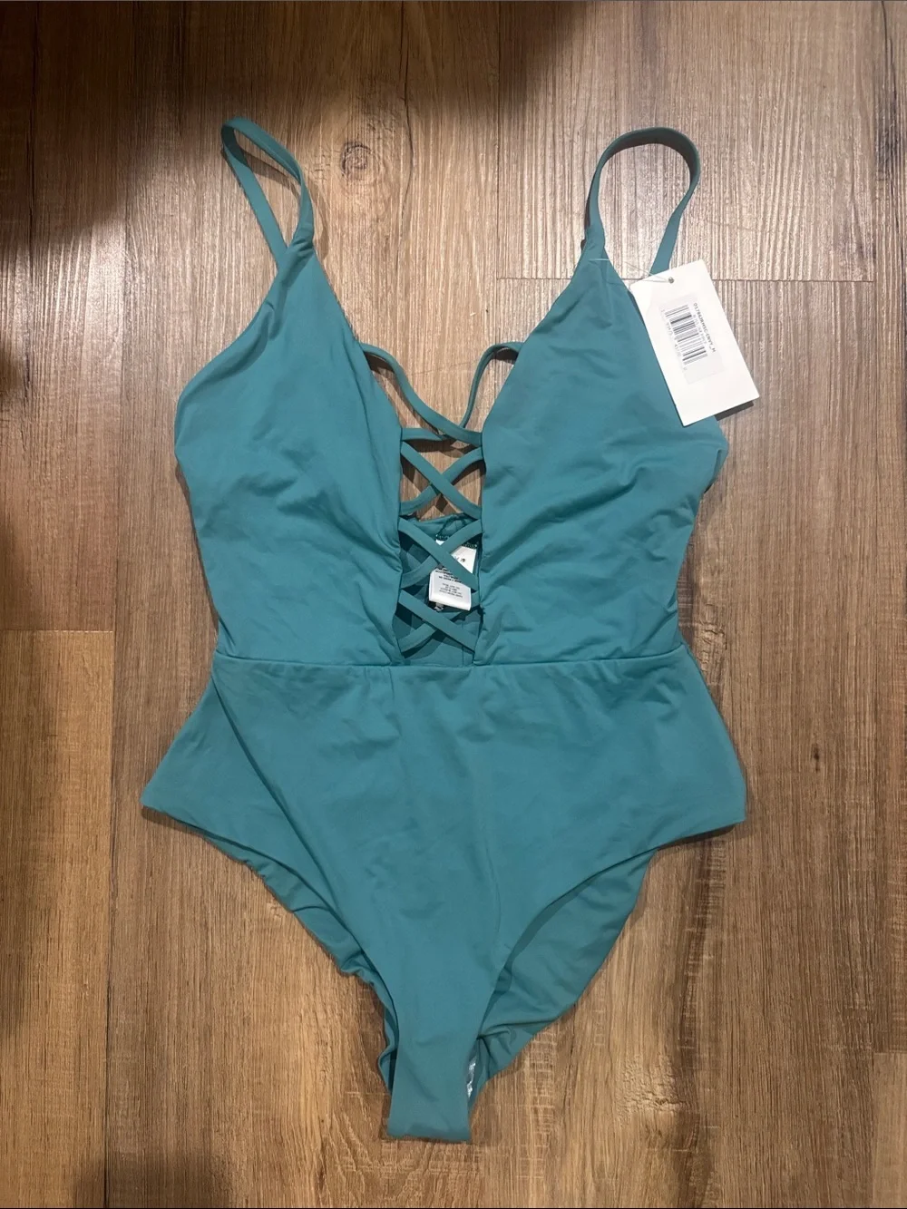 Dippin daisys bliss one piece envy teal blue medium NWT